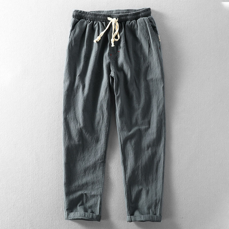 Thumbnail: Men Linen Casual Loose Pants