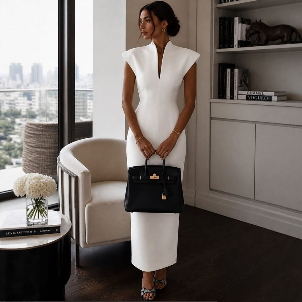 Thumbnail: V-neck sleeveless dress formal gown