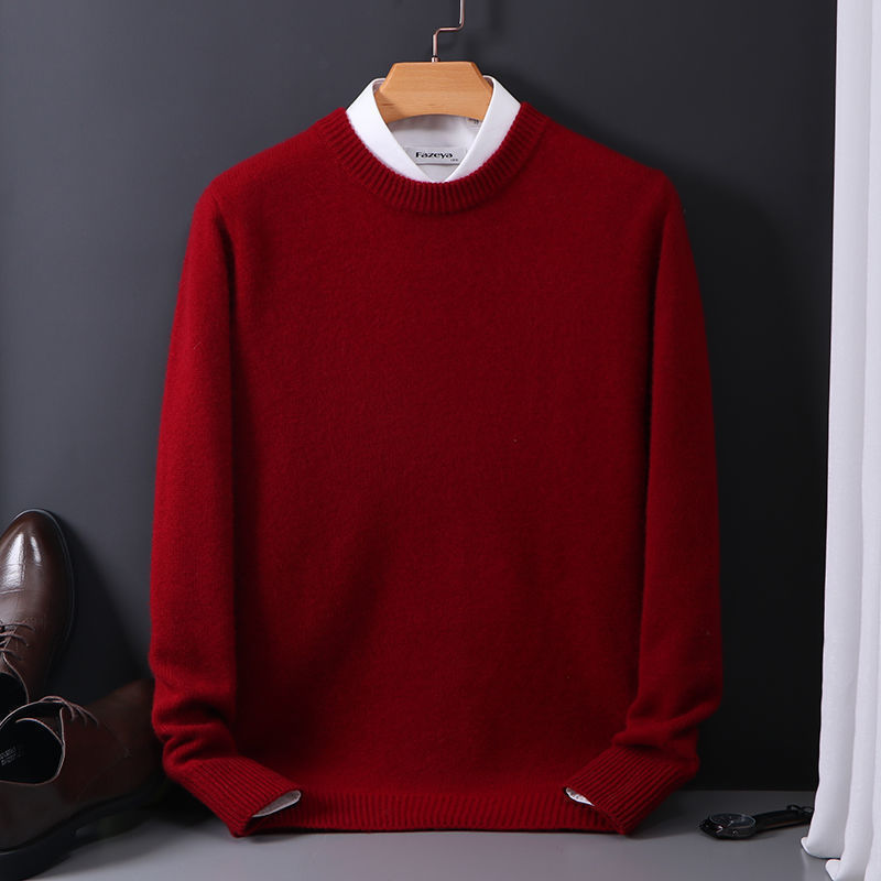 Thumbnail: Men's Round Neck Knitted Sweater