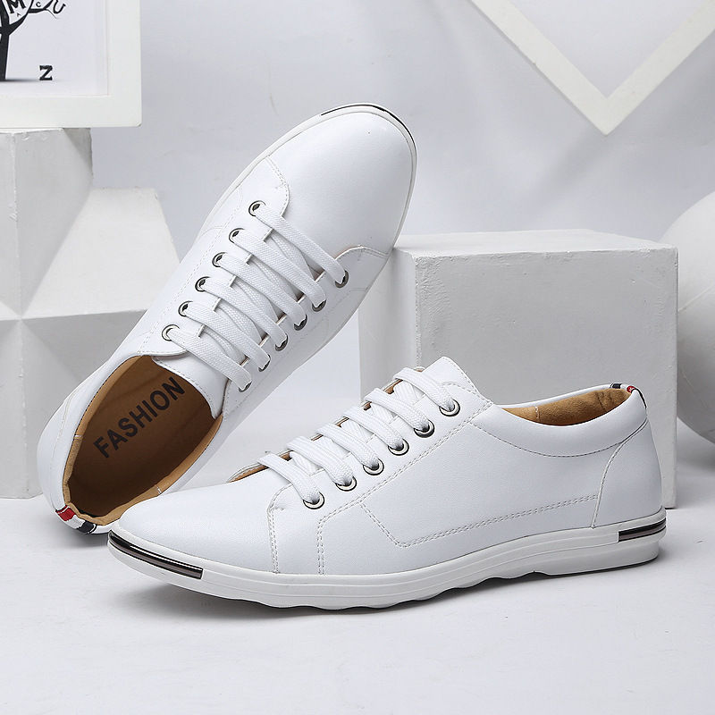 Mens Casual Leather Lace-Up Shoes