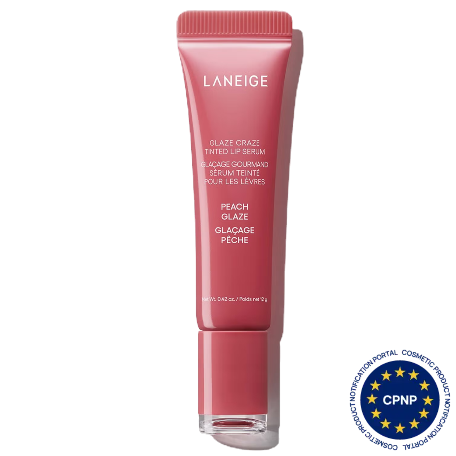 LANEIGE – Glaze Craze Tinted Lip Serum (Peach Glaze), 12g