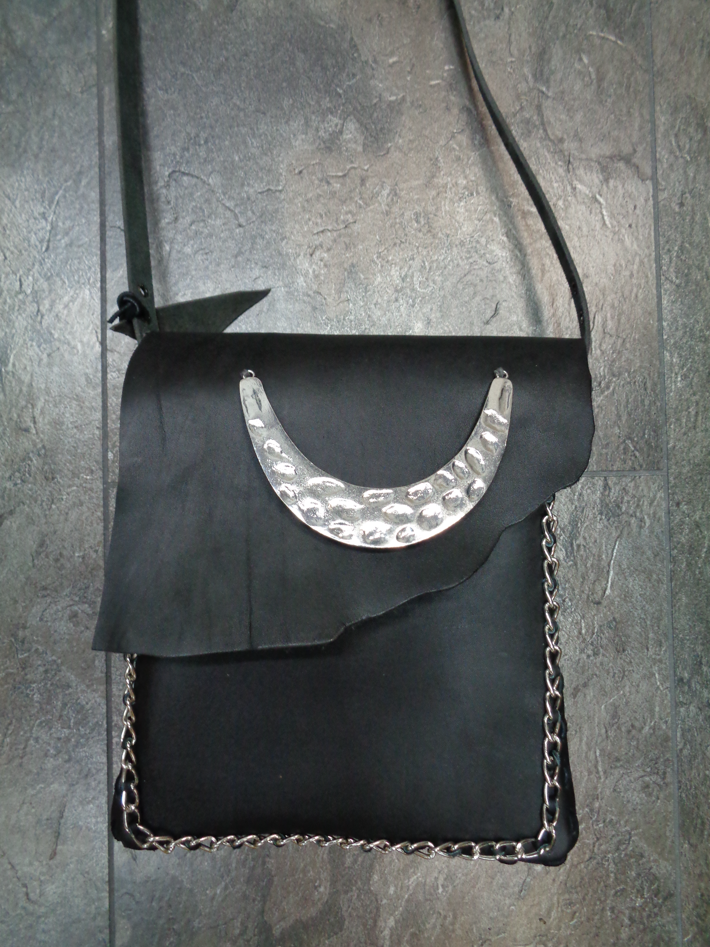 Tasche schwarz-metall