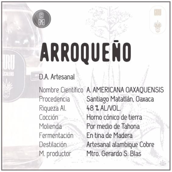 Mezcal Arroqueño, Oaxaca, 1 lt.