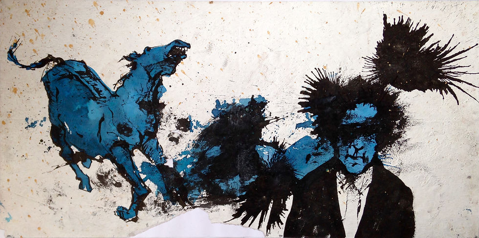 Blue jockey