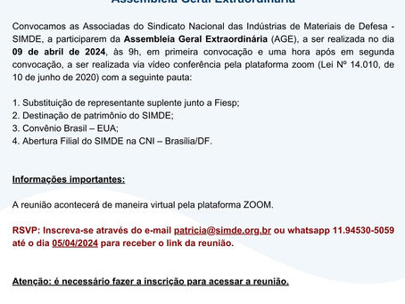 Convocação Assembleia Geral Extraordinária