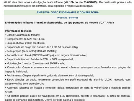 IDE nº 043/2025 - VSEC Engenharia e Consultoria