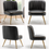 Thumbnail: owego_home_interior_design_slipper_chair_faux_leather_black_vintage_furniture