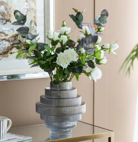 owego_home_interior_design_furnishings_art_deco_vase_gray_ridged_geometric_glass