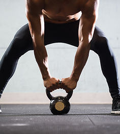 Séance d'entraînement kettlebell