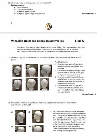 multiple choice answer key