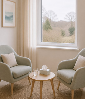 confidential comfortable private counselling talking therapy space based in central Stroud Gloucestershire
