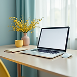 computer laptop on desk