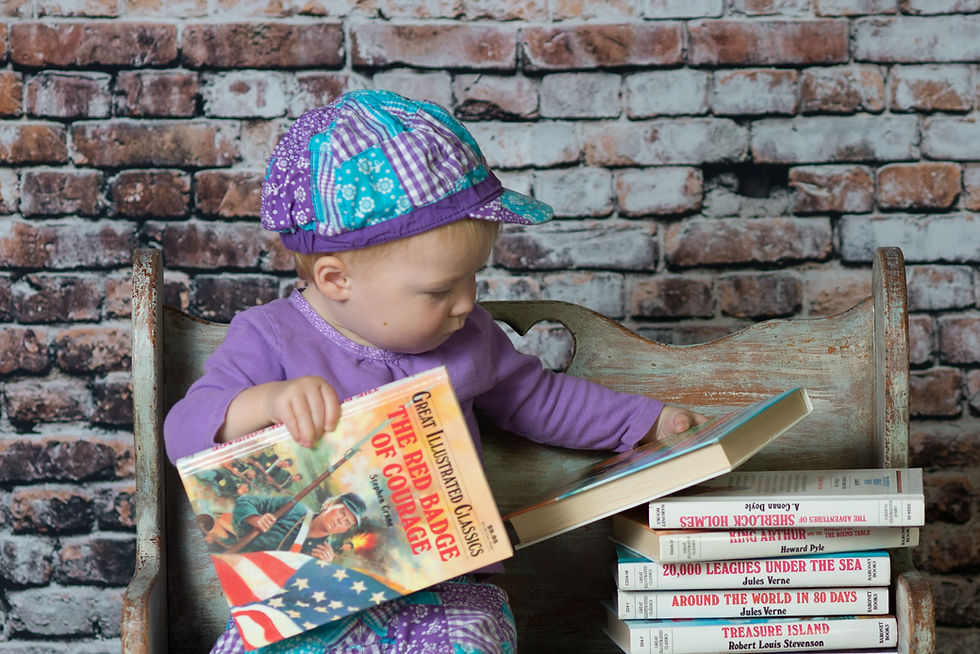 Children's Photographer had a book reading session in Overland Park