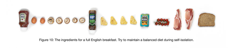 a bottle of smokey bbq sauce next to some hash browns and some other breakfast material