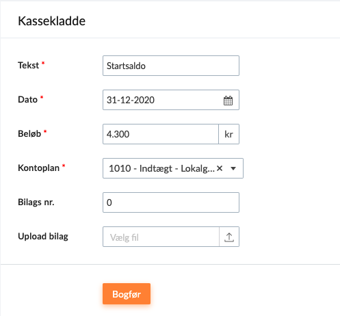 Bogføring af lokalgruppens indtægter og udgifter content media