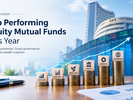Top performing equity mutual funds of the year, highlighting their role in strong business growth, good governance, and long-term wealth creation, with an upward trend in investment categories.