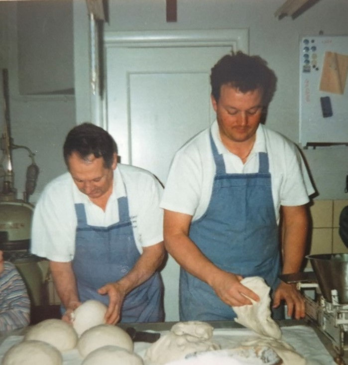 Wim en Pieter aan het werk.