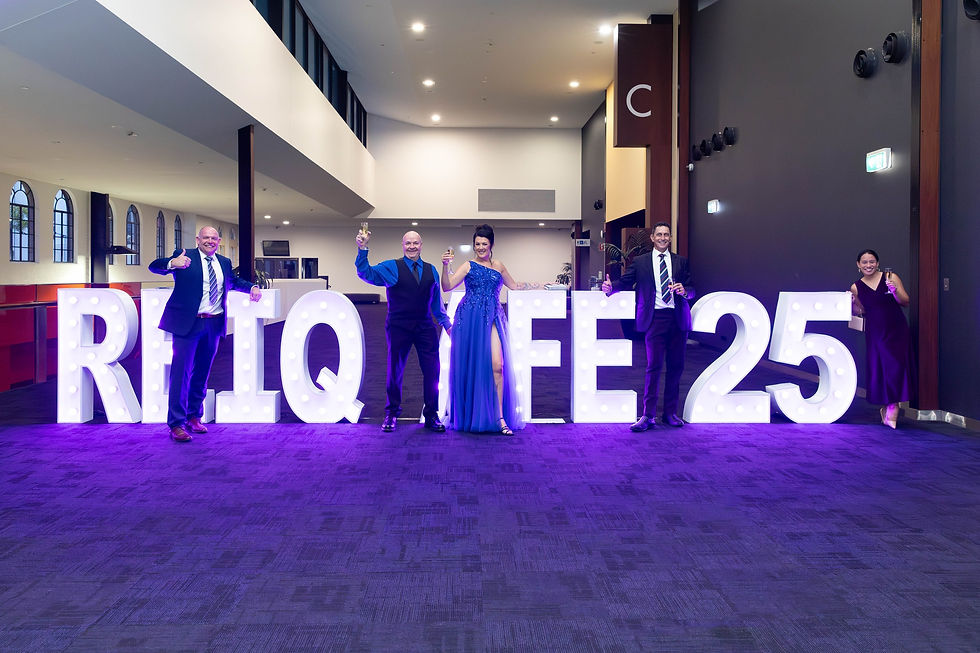 Oversized lettering at corporate event at Royal ICC