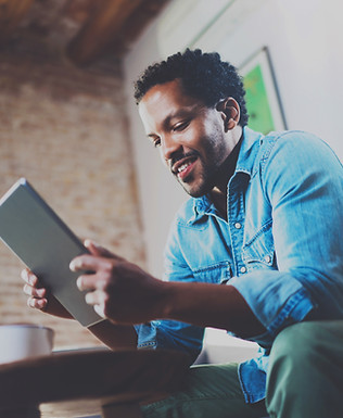 Man Using a Tablet