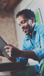 Man Using a Tablet