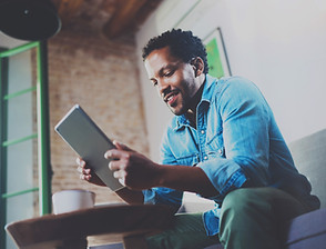 Man Using a Tablet