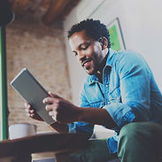 Man Using a Tablet