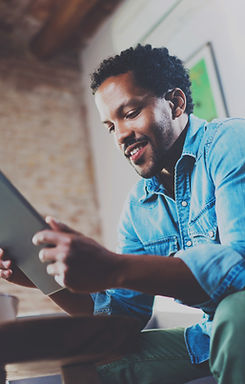 Man Using a Tablet