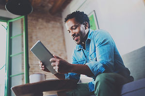 Man Using a Tablet