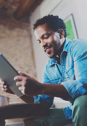 Man Using a Tablet