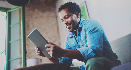 Man Using a Tablet