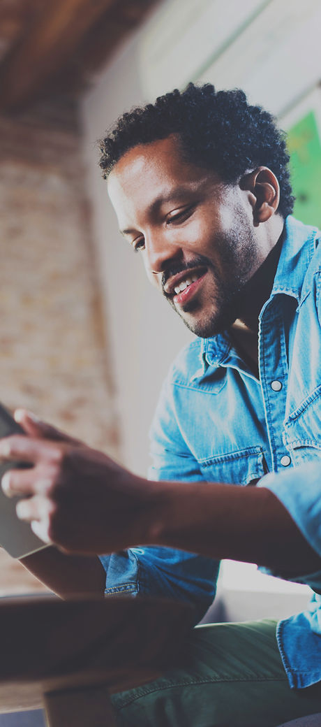 Man Using a Tablet