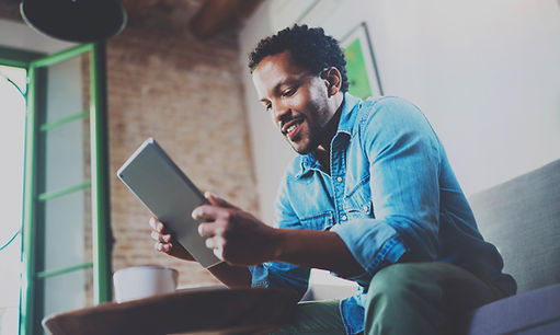 Man Using a Tablet