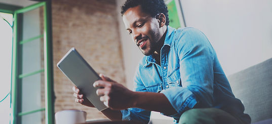 Man Using a Tablet