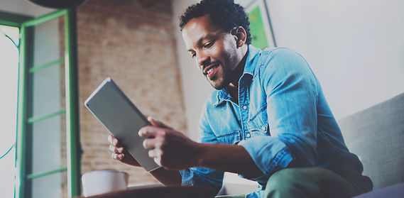 Man Using a Tablet