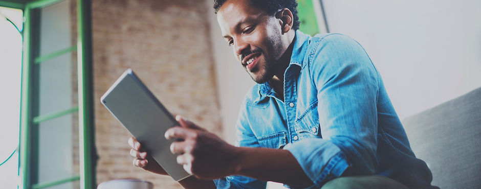 Man Using a Tablet