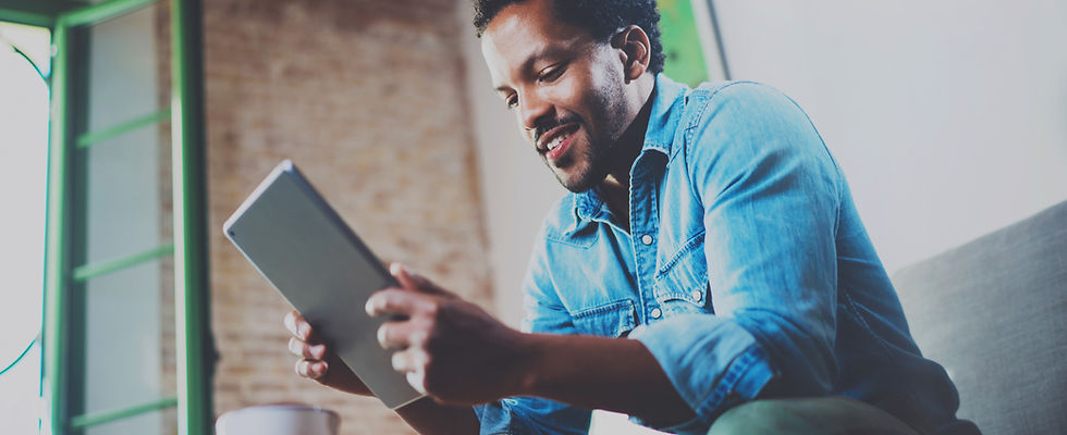 Man Using a Tablet