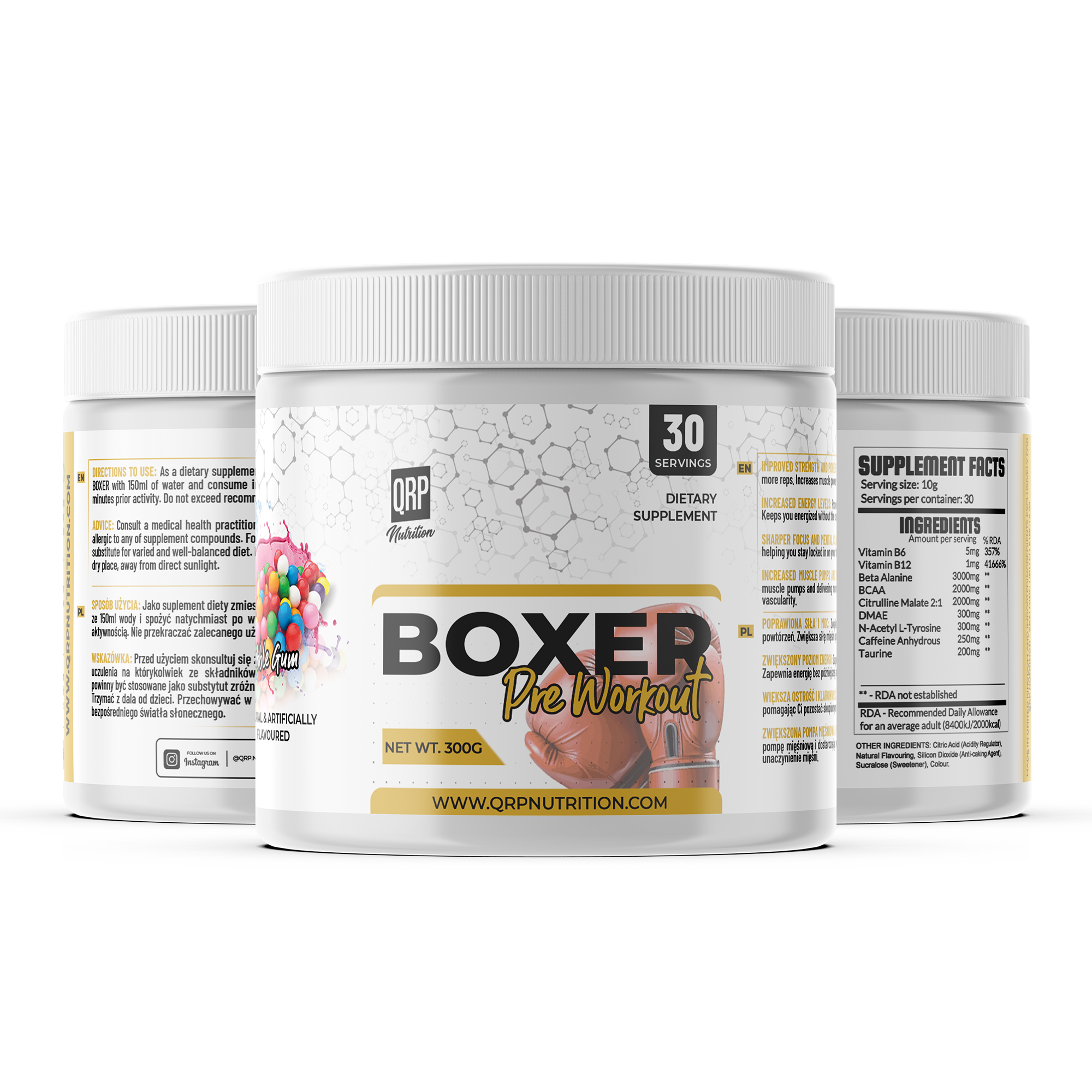 QRP Nutrition BOXER Pre-workout 300g