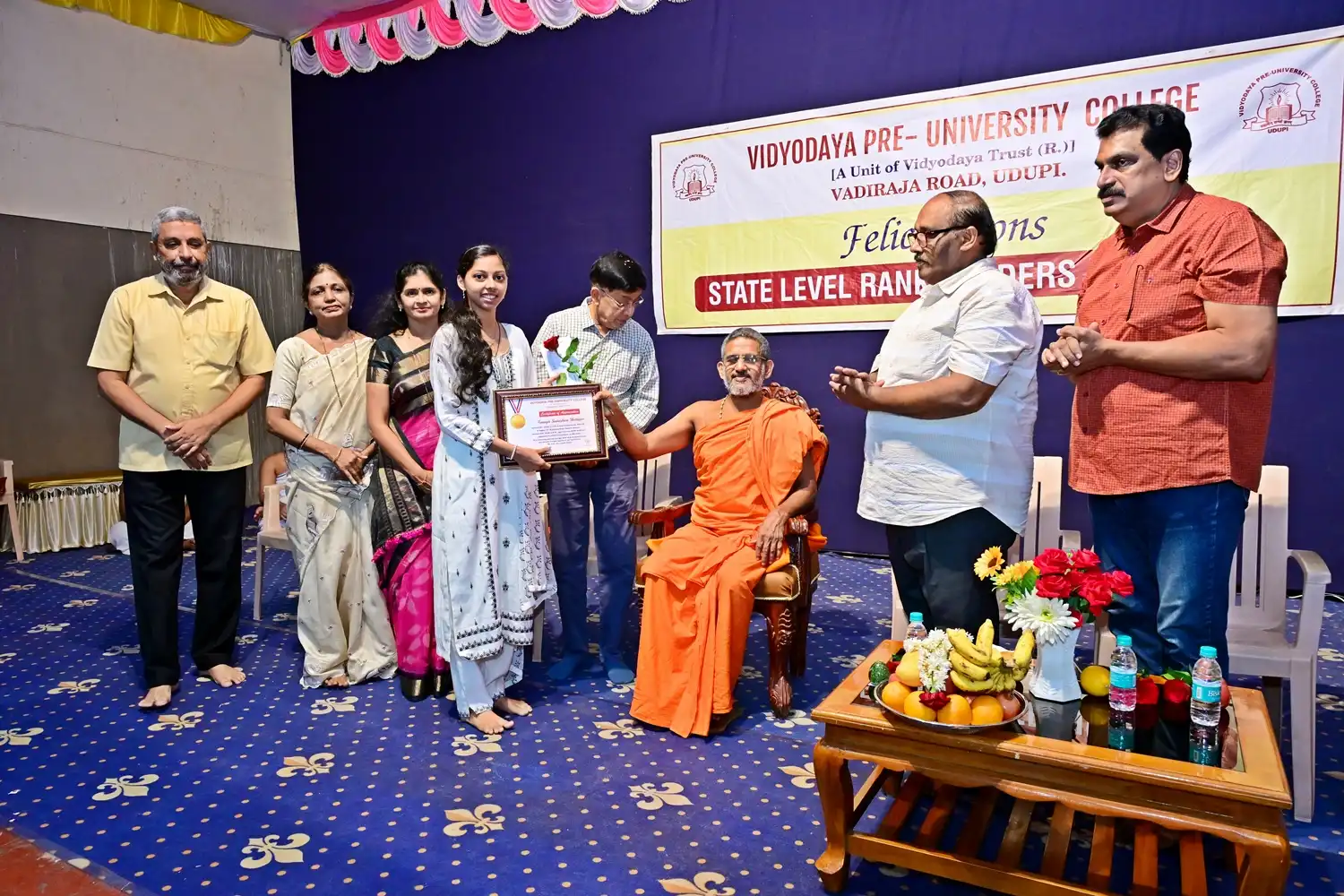 Vidyodaya P U College Udupi Felcitations to State Rank Holders