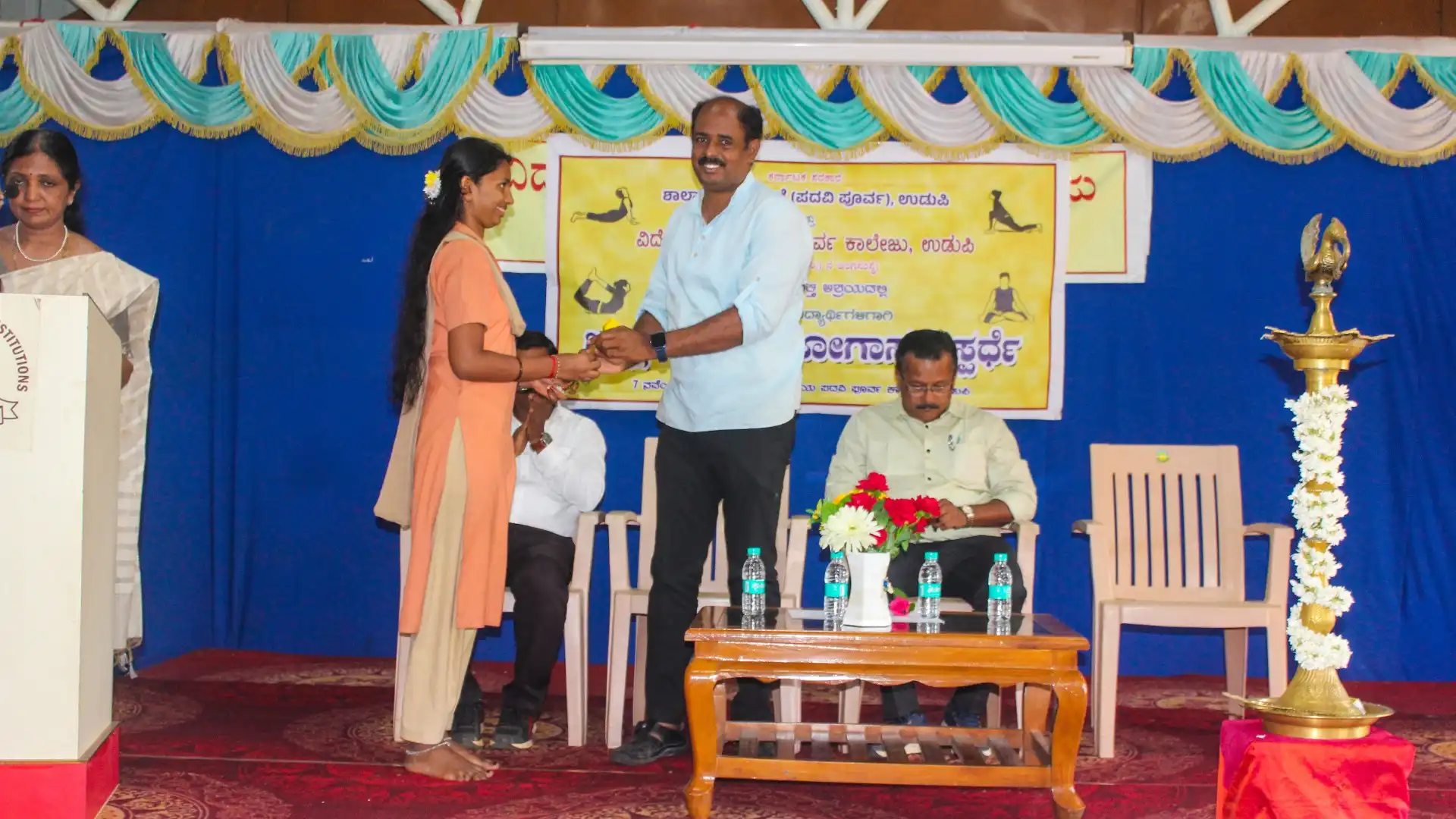 District Level Yoga Competition 2025 Vidyodaya PU College Udupi