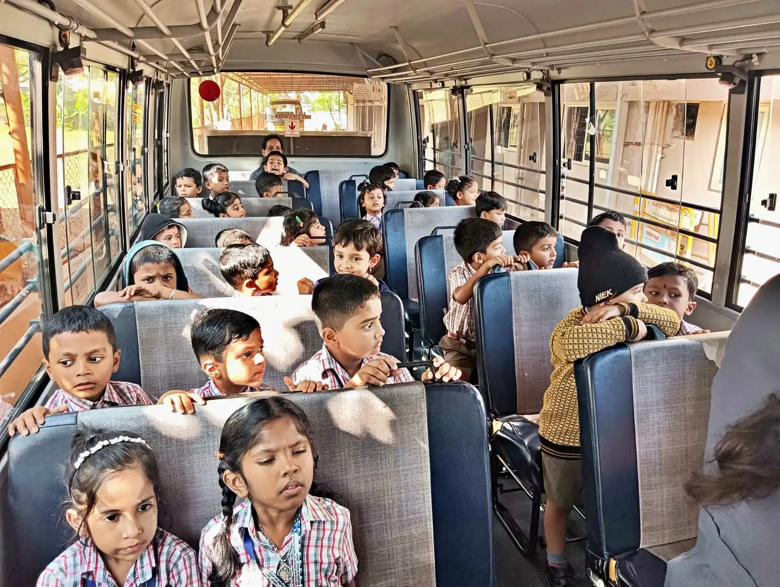 Pre-primary students enjoying Jolly Drive at Vidyodaya Public School