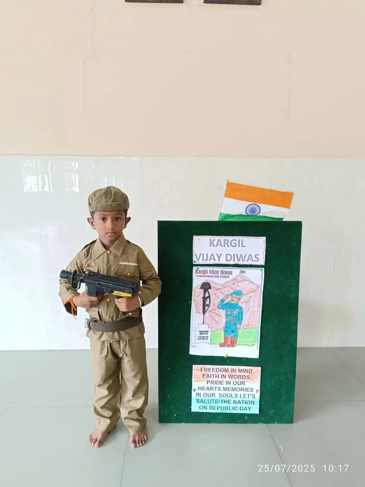 Vidyodaya Public School Udupi celebrating Kargil Vijay Divas