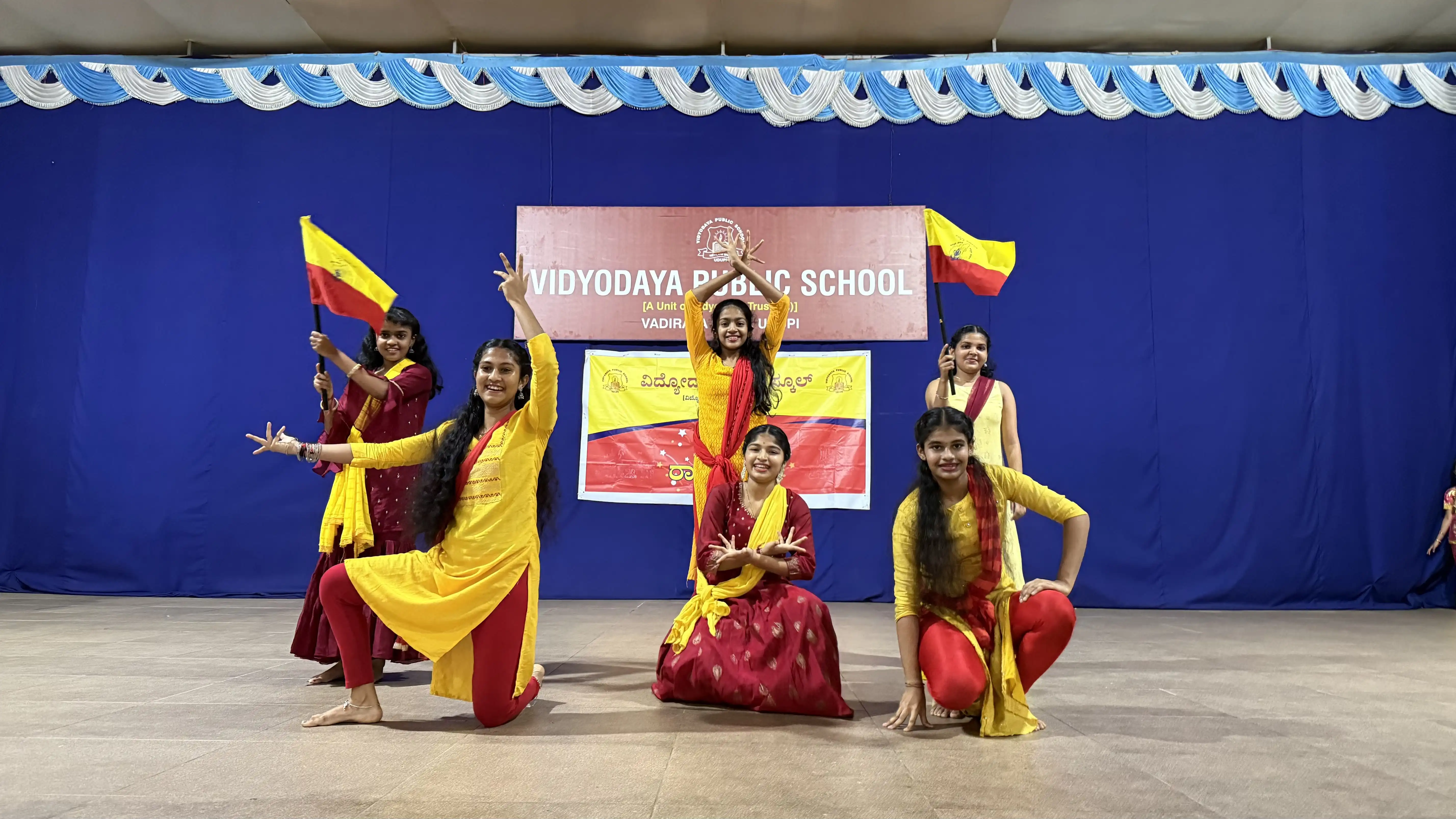 Karnataka rajyotsava celebrations at Vidyodaya Public Shcool, Udupi