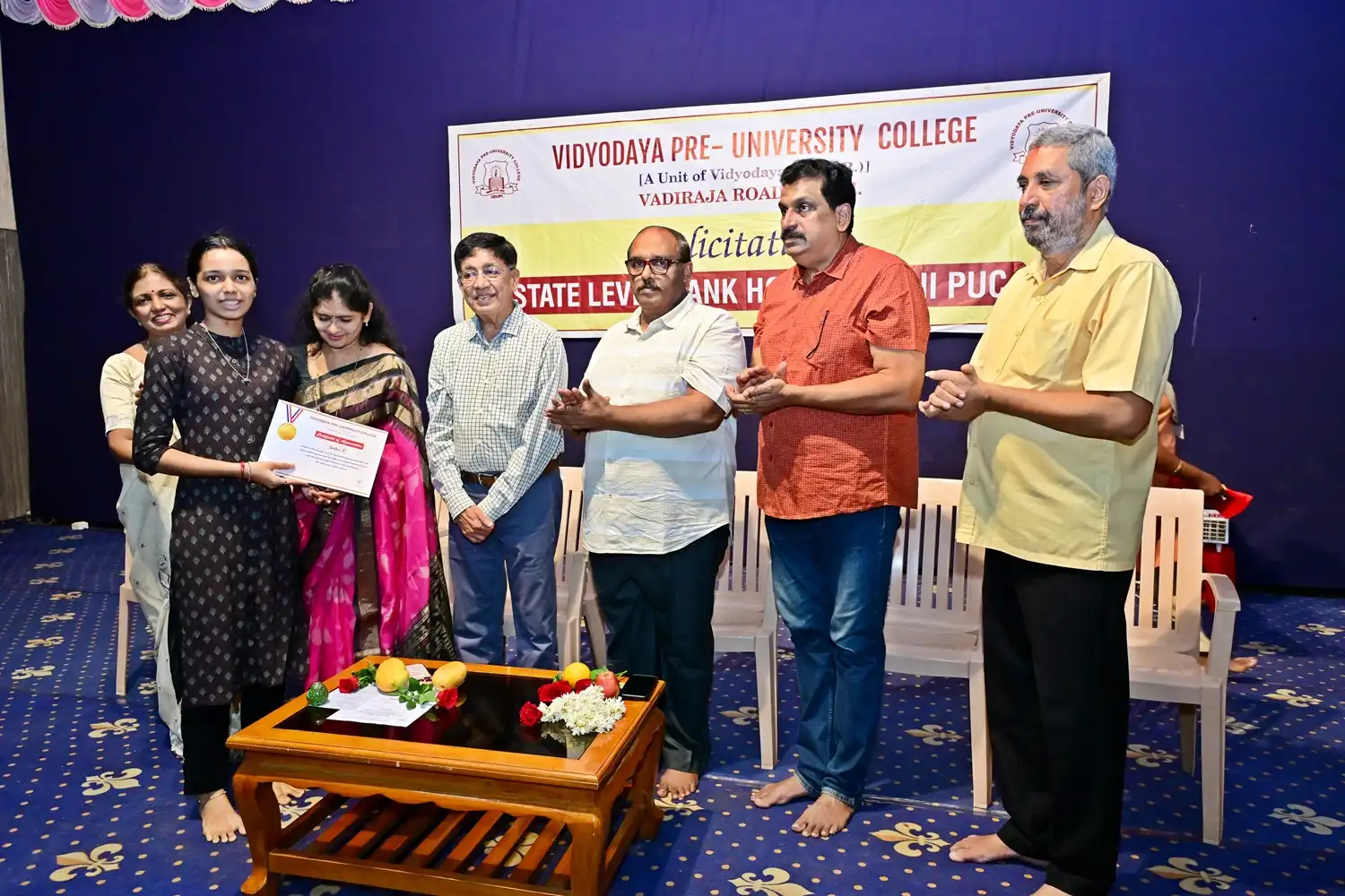 Vidyodaya P U College Udupi Felcitations to State Rank Holders