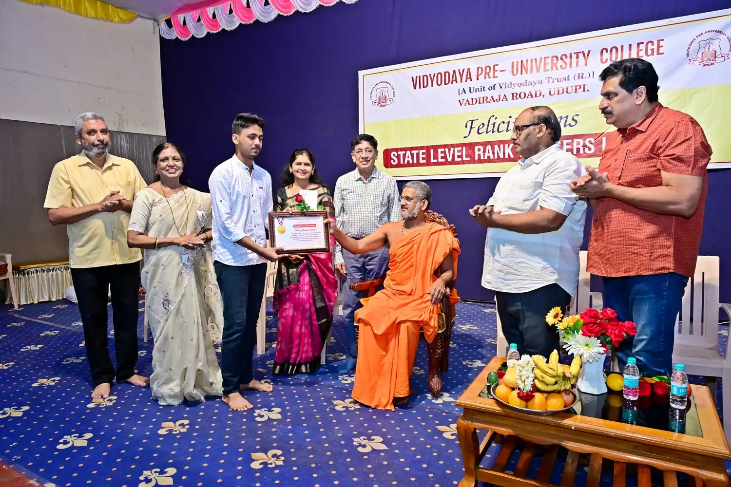 Vidyodaya P U College Udupi Felcitations to State Rank Holders