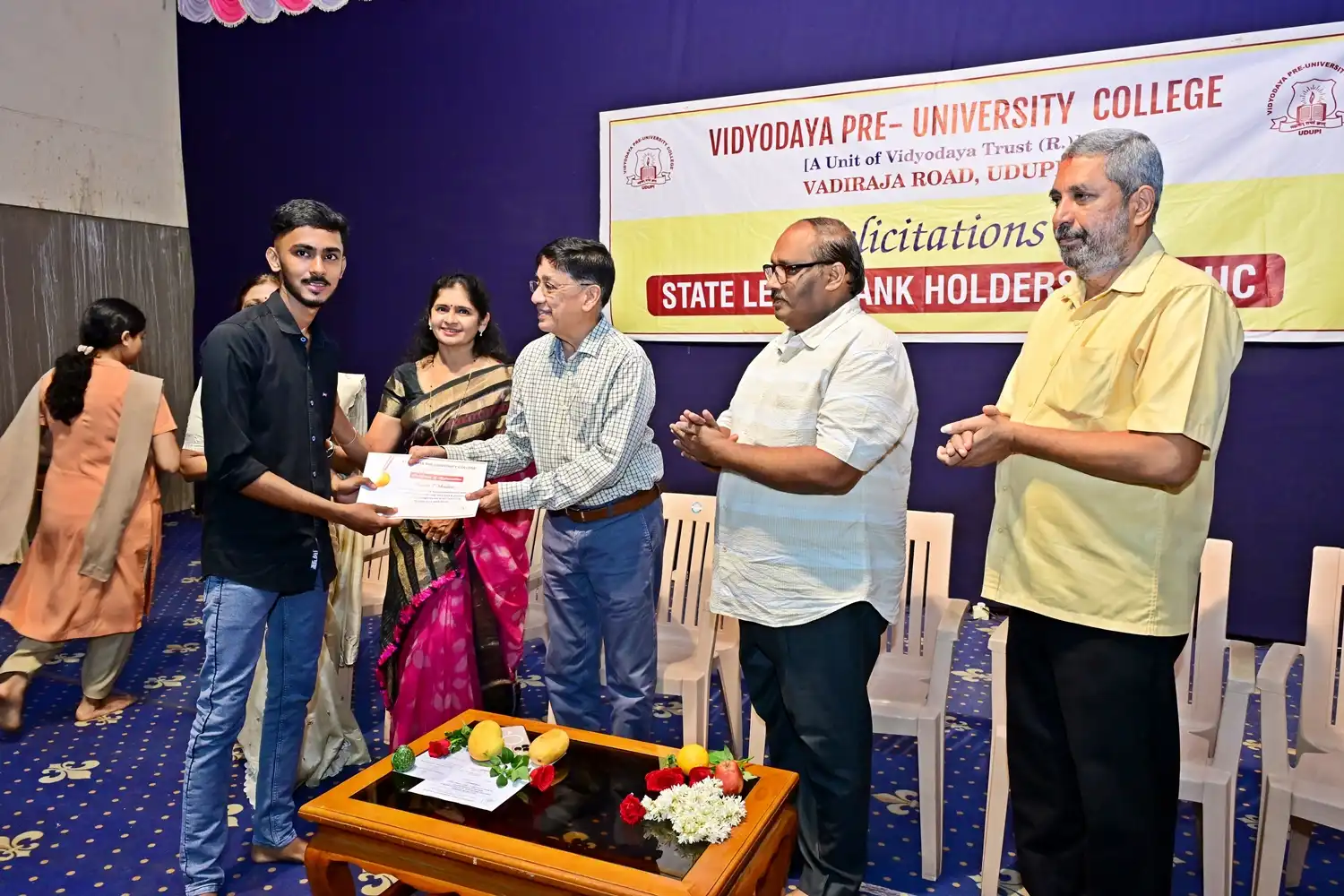 Vidyodaya P U College Udupi Felcitations to State Rank Holders