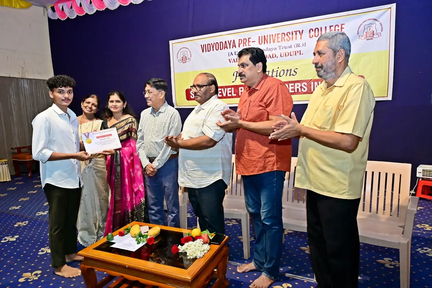 Vidyodaya P U College Udupi Felcitations to State Rank Holders