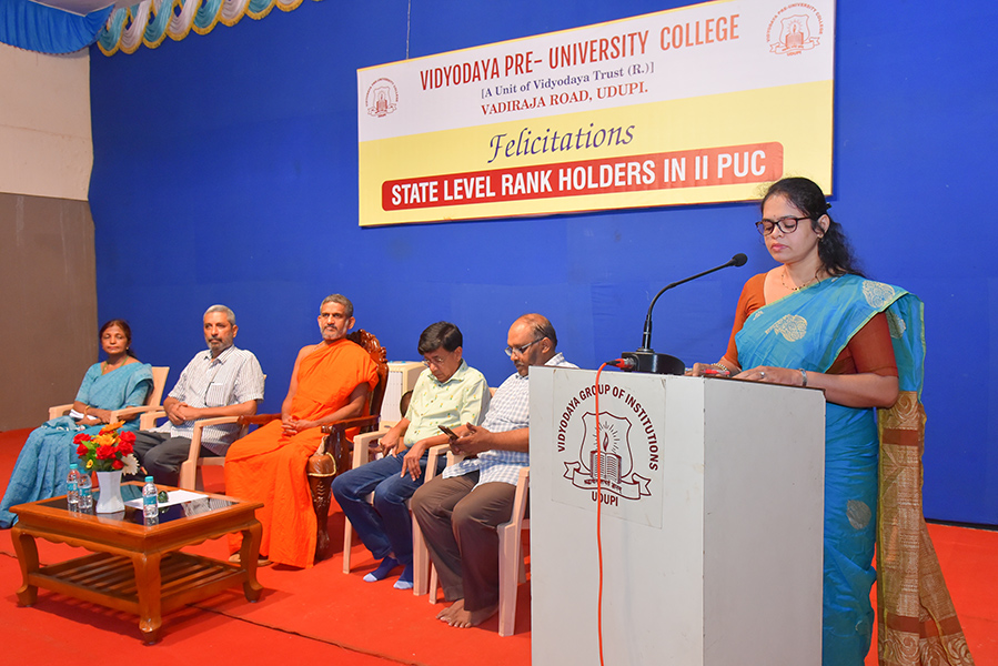 Vidyodaya PU College Udupi Rank Holders Felicitation