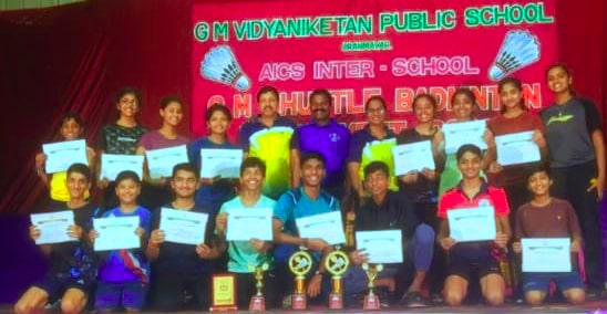 Winners AICS Shuttle Badminton Vidyodaya PLublic School Udupi