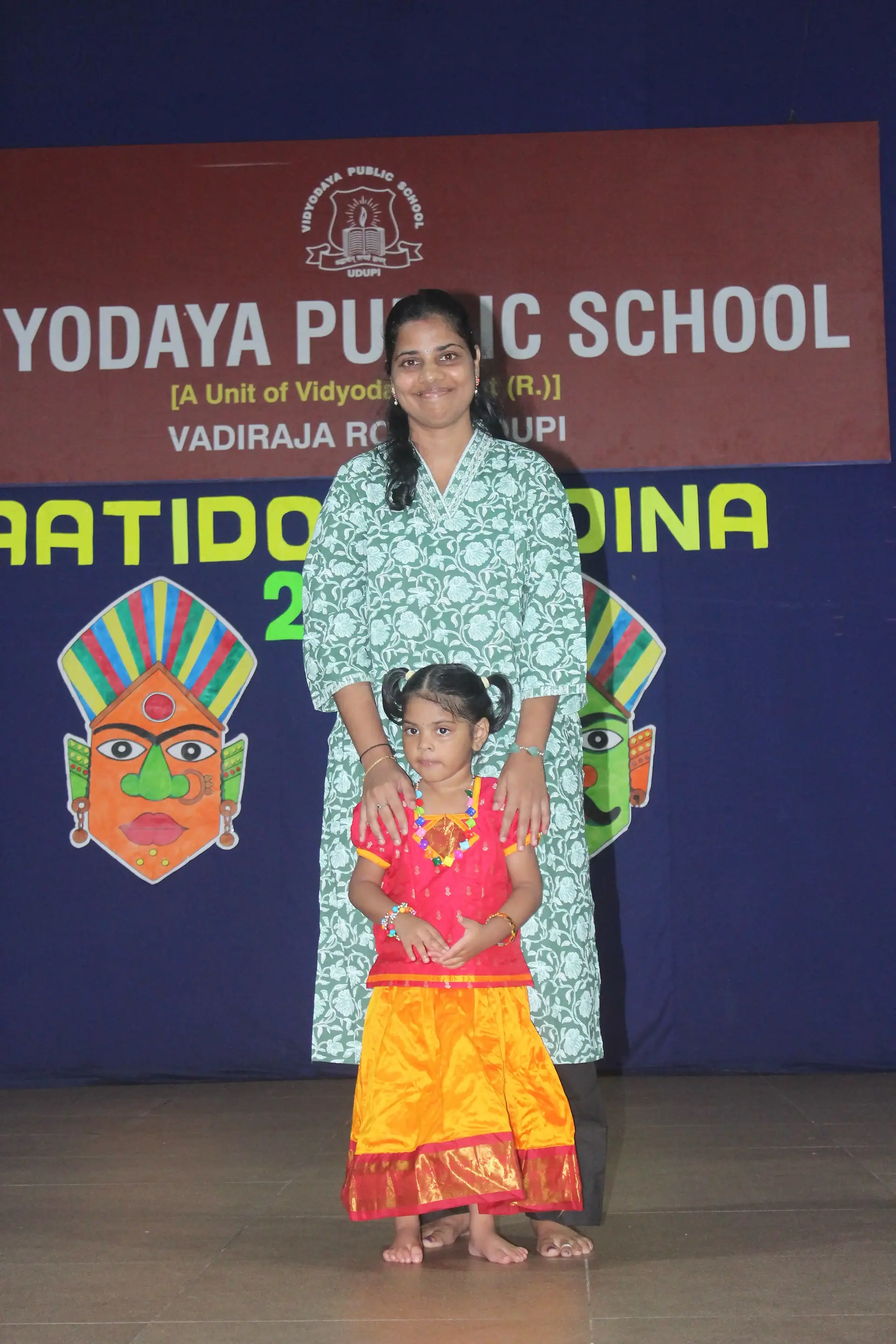 Vidyodaya Public School Pre-Primary students celebrating Aatidonji Dina