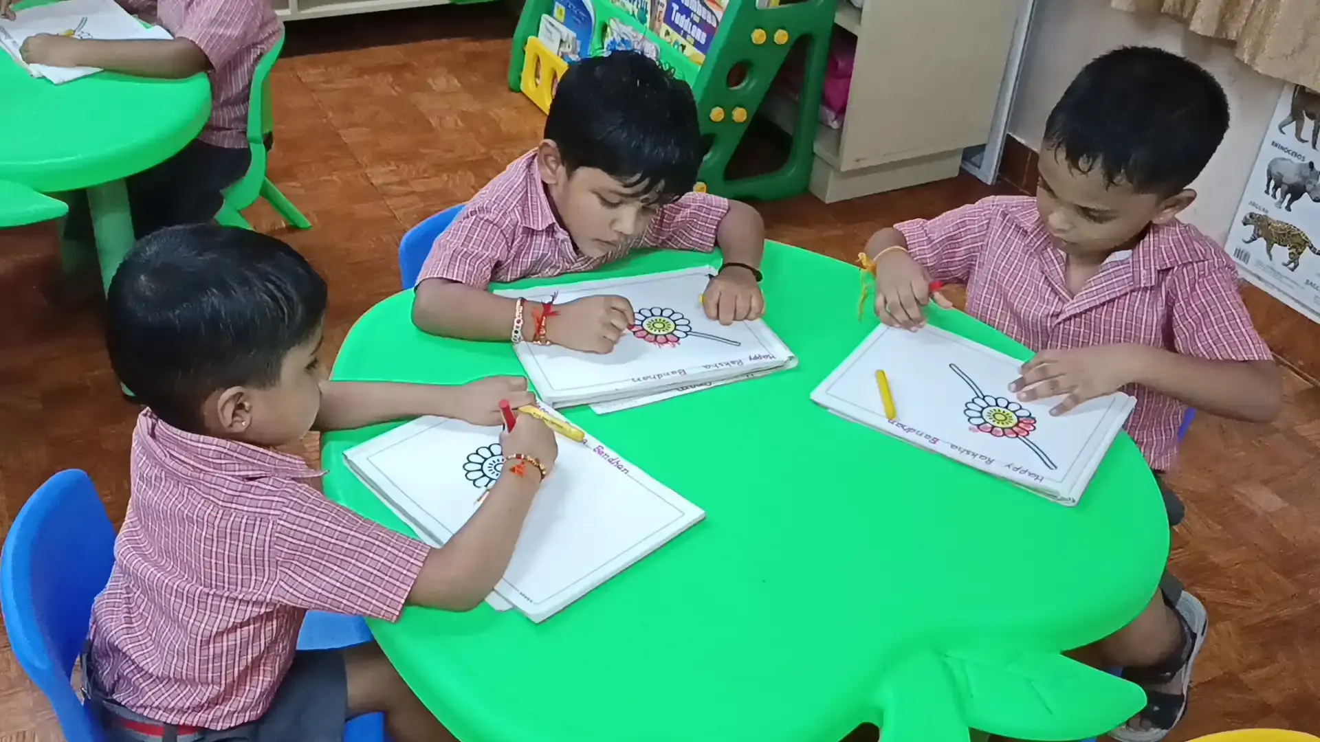 Pre-Primary students celebrating Raksha Bandhan at Vidyodaya Public School Udupi